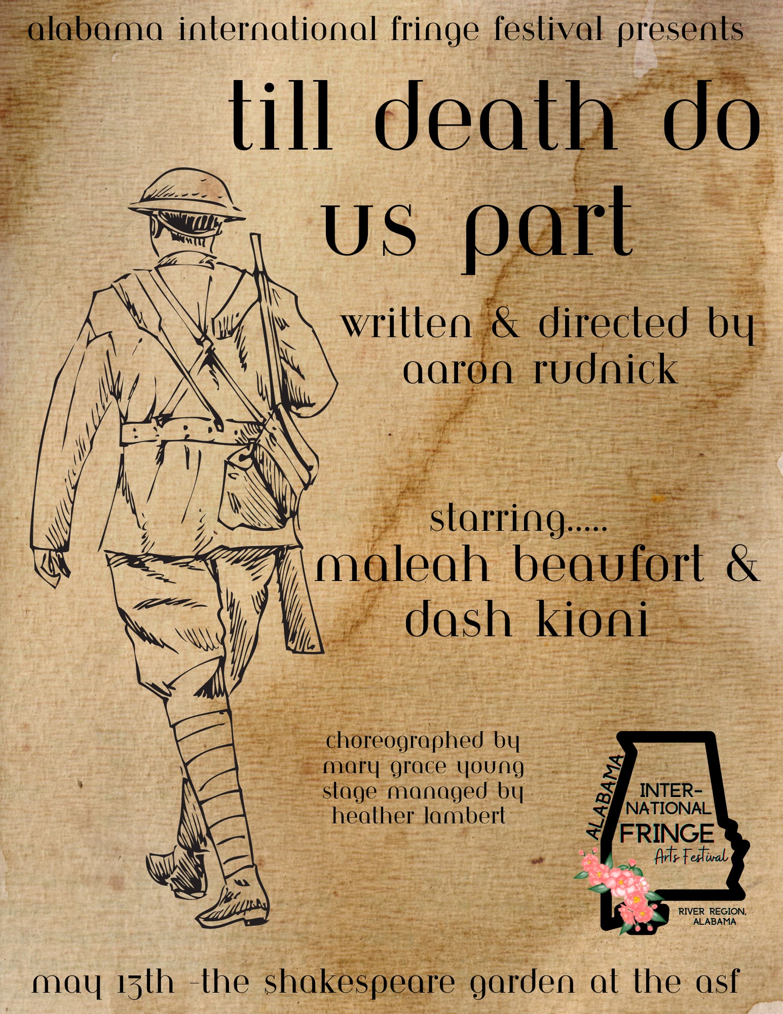 TIL DEATH DO US PART: A 10-MINUTE PLAY — Sat., May 13: 1pm