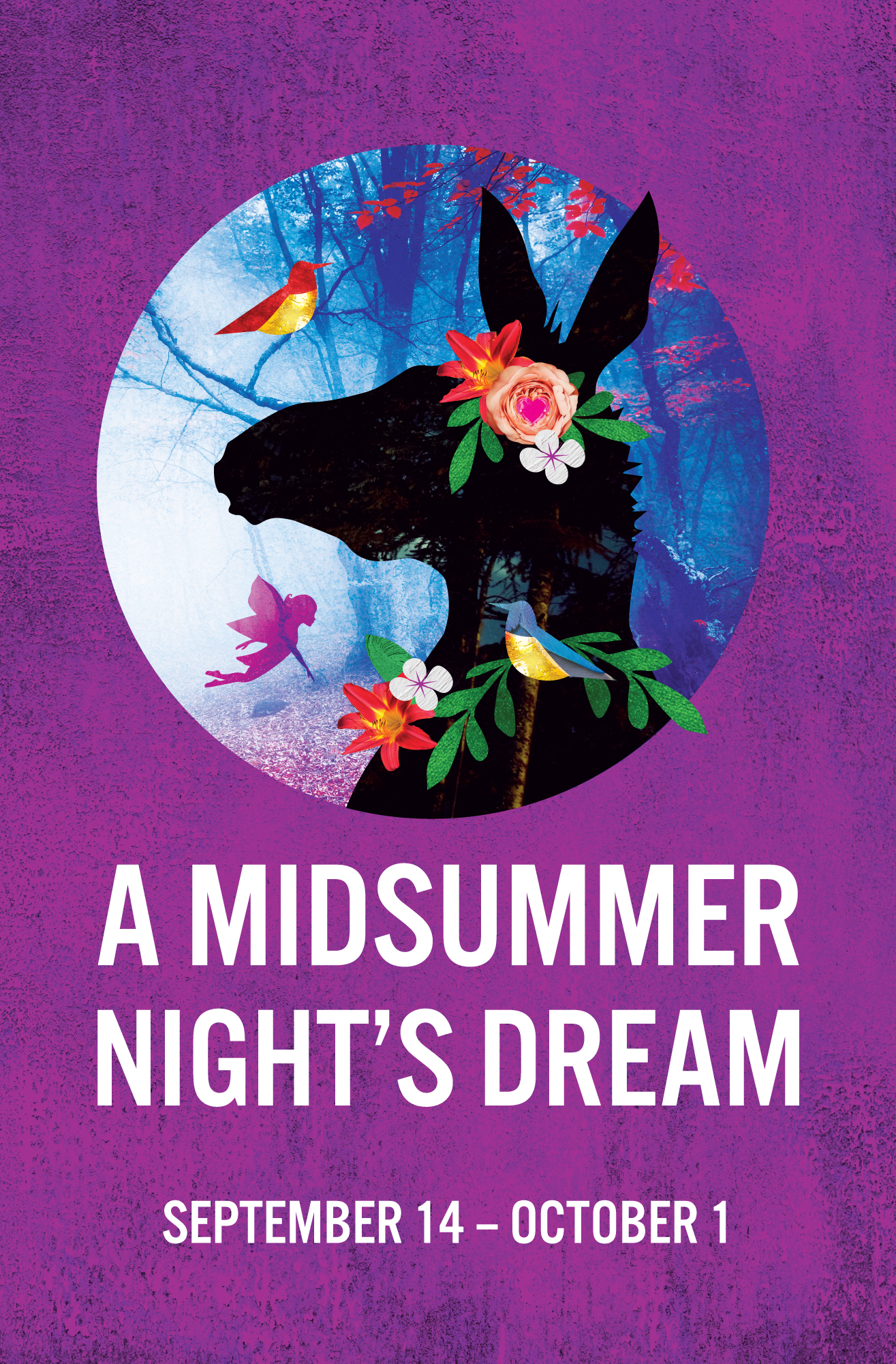 Midsummer Night's Dream graphic; links to ticketing page