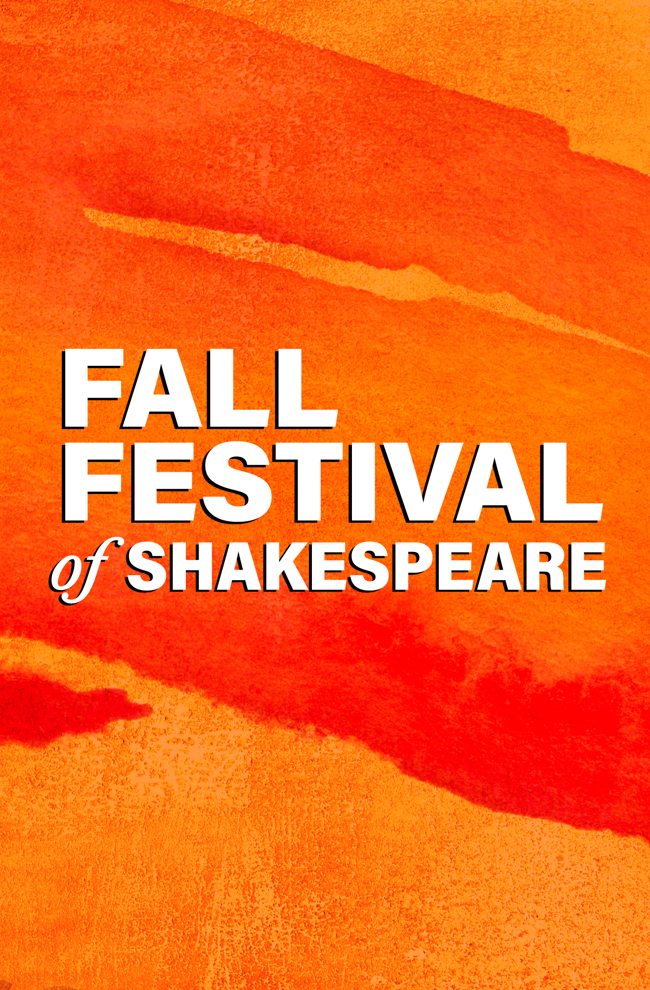 Fall Festival of Shakespeare graphic; links to info/ticket page